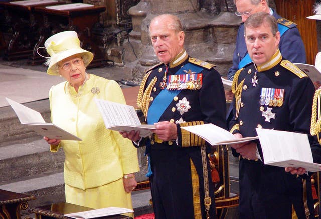 The Queen, Philip and Andrew