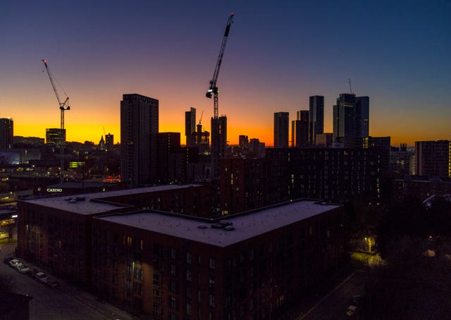 Manchester at sunrise
