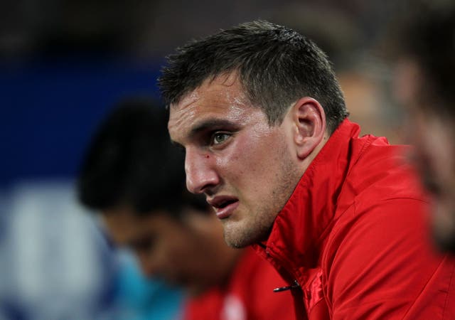 Sam Warburton watches on after his 2011 red card