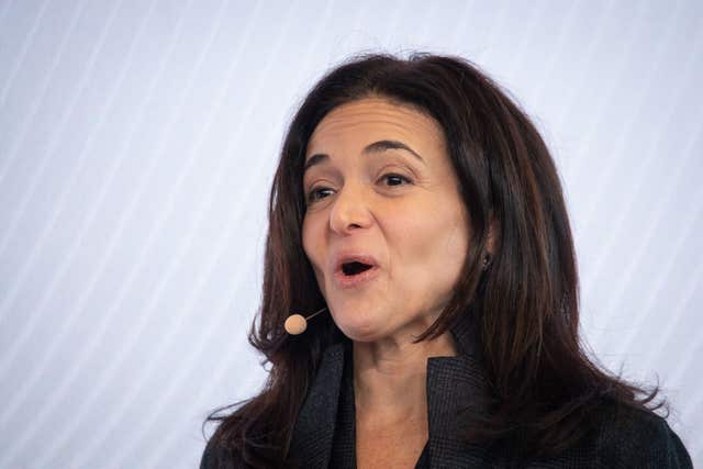 Facebook’s Chief Operating Officer Sheryl Sandberg speaks during a press conference in London to announce the social media company’s plans to hire 1,000 more people in the UK by the end of 2020