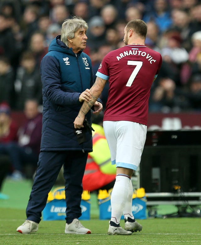Marko Arnautovic was not happy to be replaced 