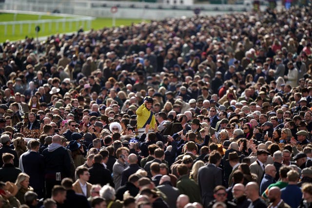 Marine Nationale and jockey Michael O’Sullivan make their way back