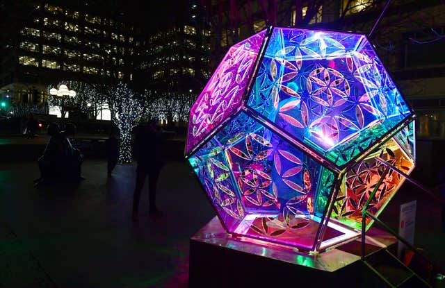 Full view of the Dazzling Dodecahedron (Ian West/PA)