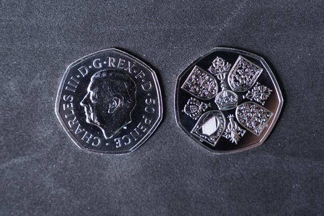 The 50p coins (Alistair Heap/PA)