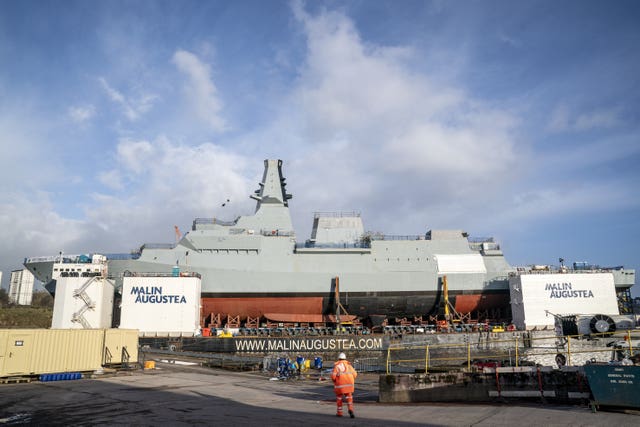 Ben Wallace visit to BAE Govan shipyard