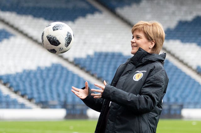 First Minister Nicola Sturgeon did not want to give fans false hope
