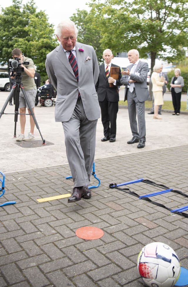 Charles takes a penalty (Matthew Horwood/PA)