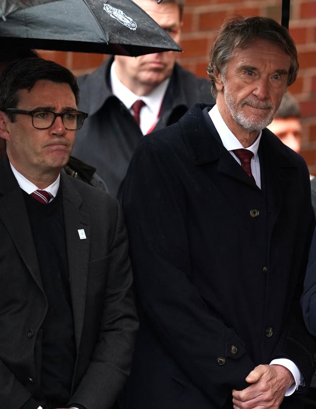 Andy Burnham (left) with Sir Jim Ratcliffe