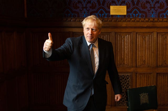 Conservative Party leadership contender Boris Johnson