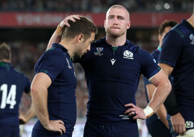 Greig Laidlaw (left) retired after the World Cup