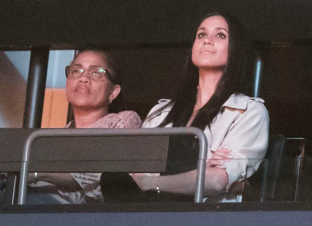Meghan Markle's mother Doria Ragland accompanied the actress to the closing ceremony of the Invictus Games in Toronto, Canada, in 2017 (Danny Lawson/PA)