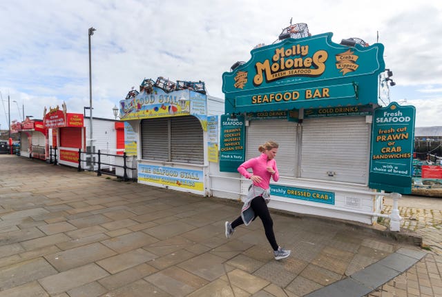 Closed kiosks near the sea front in Scarborough (Danny Lawson/PA Wire)