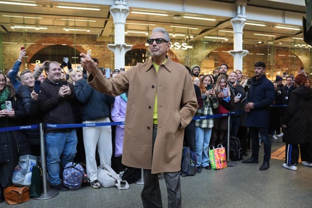 Jeff Goldblum at St Pancras