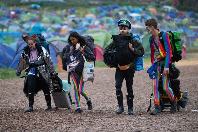 Glastonbury Festival 2019 departures