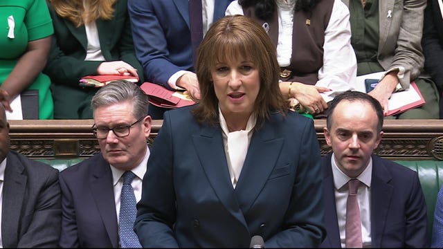 Rachel Reeves delivering her Budget in the House of Commons