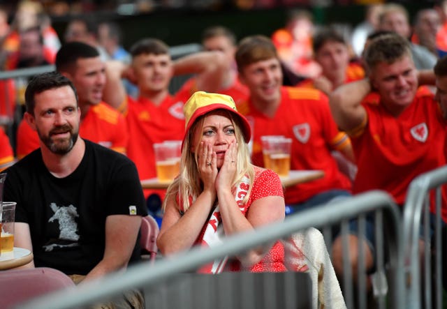 Most Wales fans had to make do with watching from home