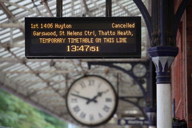 Rail timetable changes