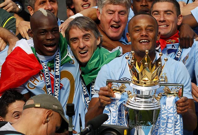 City's Premier League triumph under Mancini was their first top-flight title in 68 years (Dave Thompson/PA).