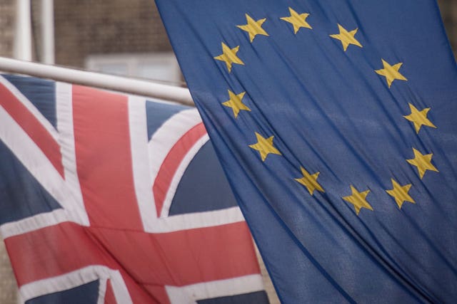 UK and European Union flags (Stefan Rousseau/PA)