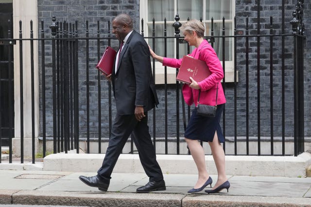 David Lammy and Yvette Cooper leaving Downing Street