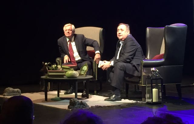 David Davis and Alex Salmond 