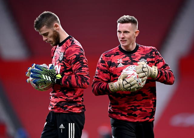 David De Gea, left, has faced strong competition from Dean Henderson 