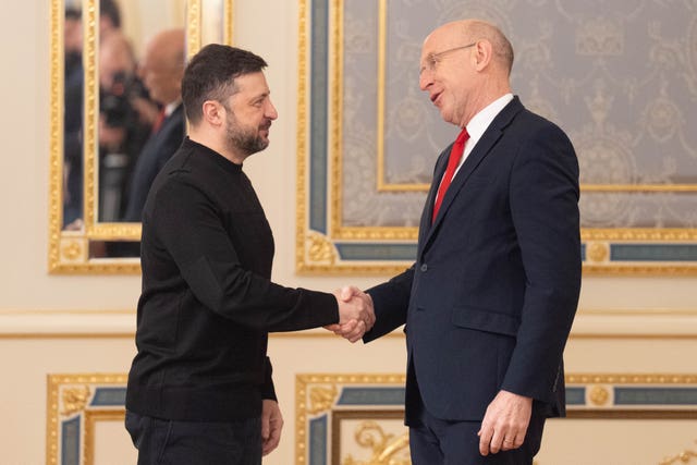 John Healey meets Ukrainian President Volodymyr Zelensky