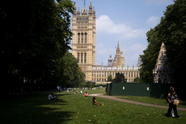 Parliament seen through some trees