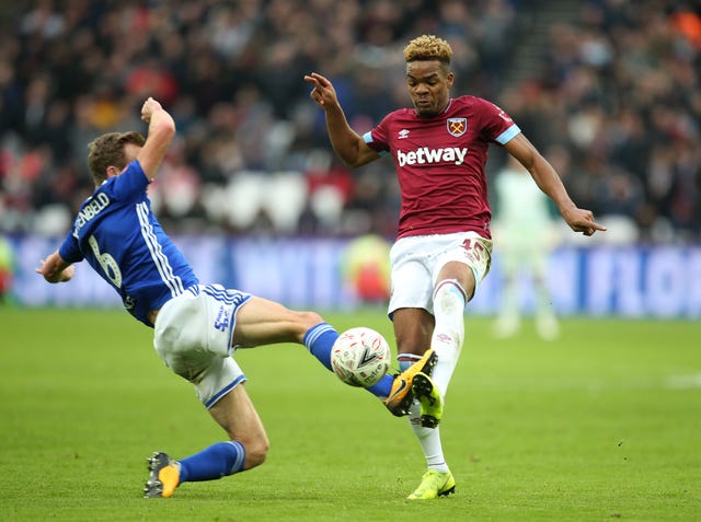 West Ham United forward Grady Diangana, right, is set to join former boss Slaven Bilic at West Brom