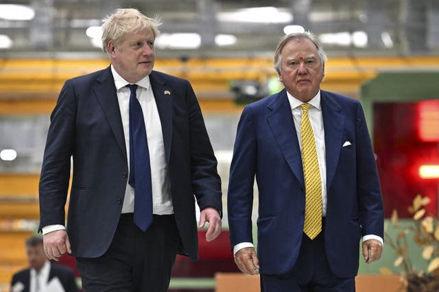 Boris Johnson with Lord Bamford