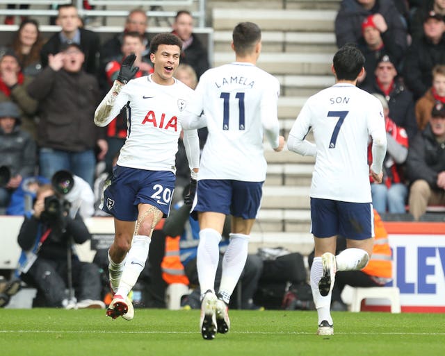 Dele Alli ended a 15-game goal drought against Bournemouth on Sunday 