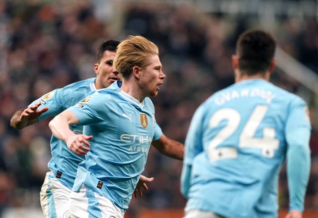 Kevin de Bruyne came off the bench to drag Manchester City level at Newcastle