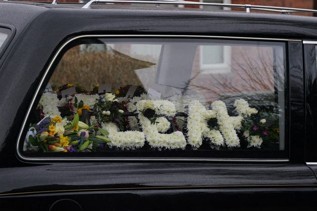 The funeral cortege for Leah Croucher