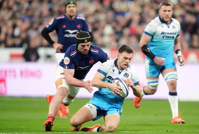 Ben White playing for Scotland