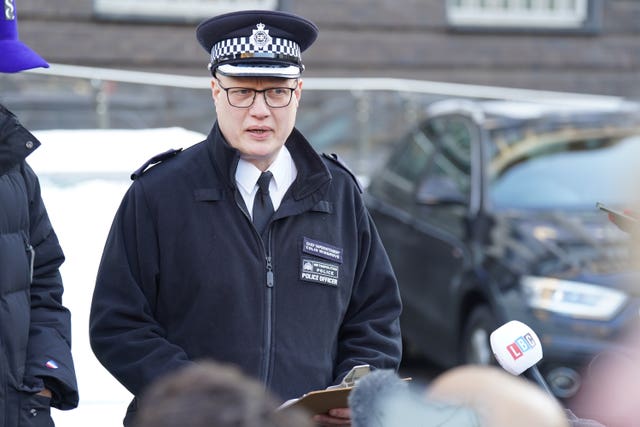 Metropolitan Police Chief Superintendent Colin Wingrove speaks to the media outside Brixton police station about the incident at Brixton O2 Academy