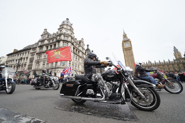 Military veterans protest