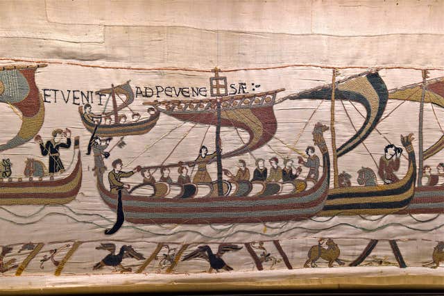 Undated handout photo issued by the Bayeux Museum of a section of the Bayeux Tapestry. (Bayeux Museum/PA)