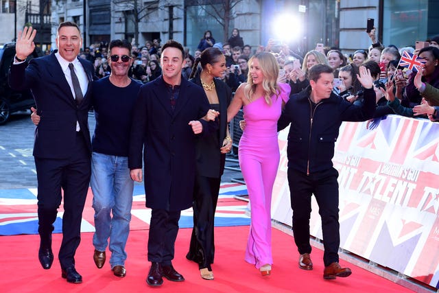 David Walliams, Simon Cowell, Anthony McPartlin, Alesha Dixon, Amanda Holden and Declan Donnelly