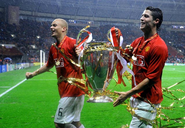 Cristiano Ronaldo won the Champions League with Manchester United in 2008