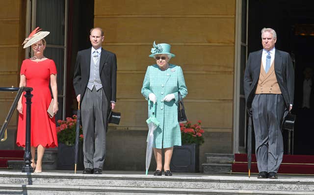 The Earl and Countess of Wessex and the Duke of York attended the party (John Stillwell/PA)