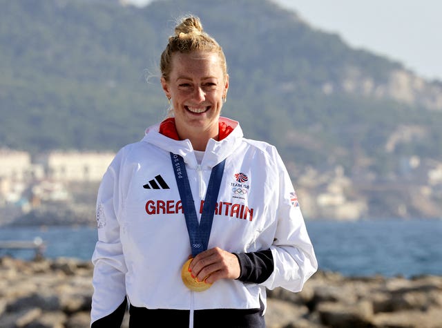 Ellie Aldridge with her gold medal 