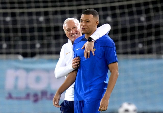 Mbappe (left) is the star man for Deschamps and France