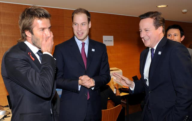 The duke played a role in England’s bid to host the 2018 World Cup, joining a delegation in Switzerland in 2010 which included David Cameron and David Beckham (Anthony Devlin/PA)