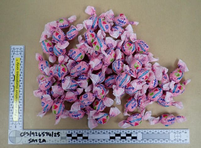Sweets which were seized during the investigation