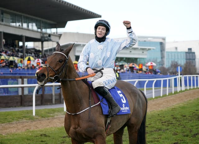 Rachael Blackmore and Honeysuckle after winning last year's Irish Champion Hurdle 