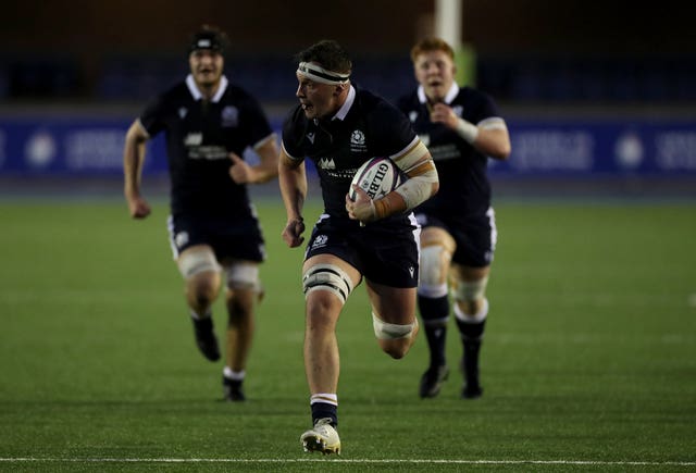 Ben Muncaster in action for Scotland U20