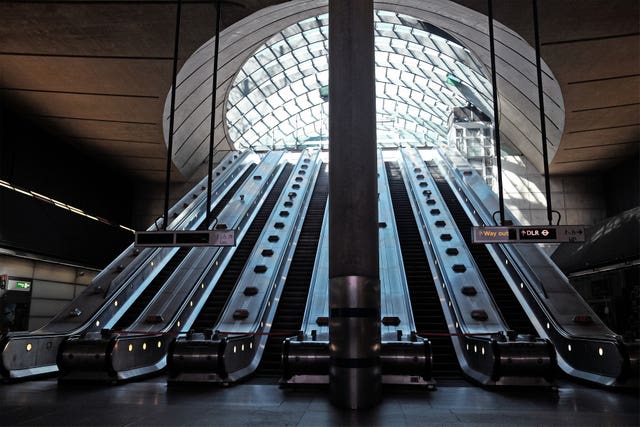 Escalators on the Tube