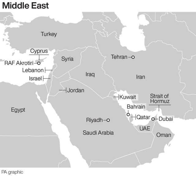 Map of Middle East