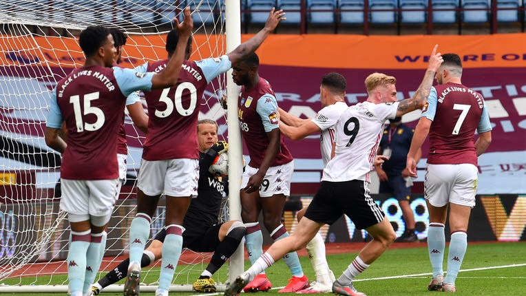 Sheffied United Denied Victory At Aston Villa By Goal Line