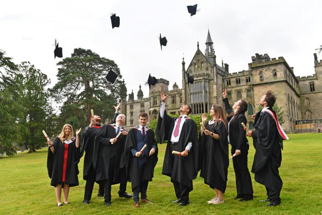 A graduation ceremony at Alton Towers